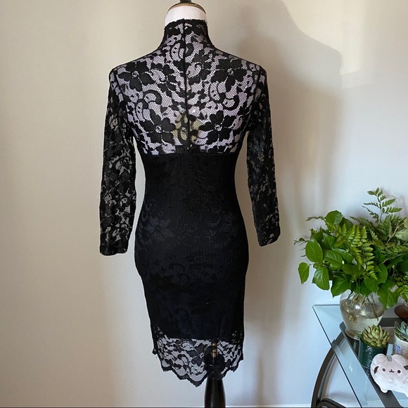 ASOS Black Lace Dress Size Small - Picture 4 of 5